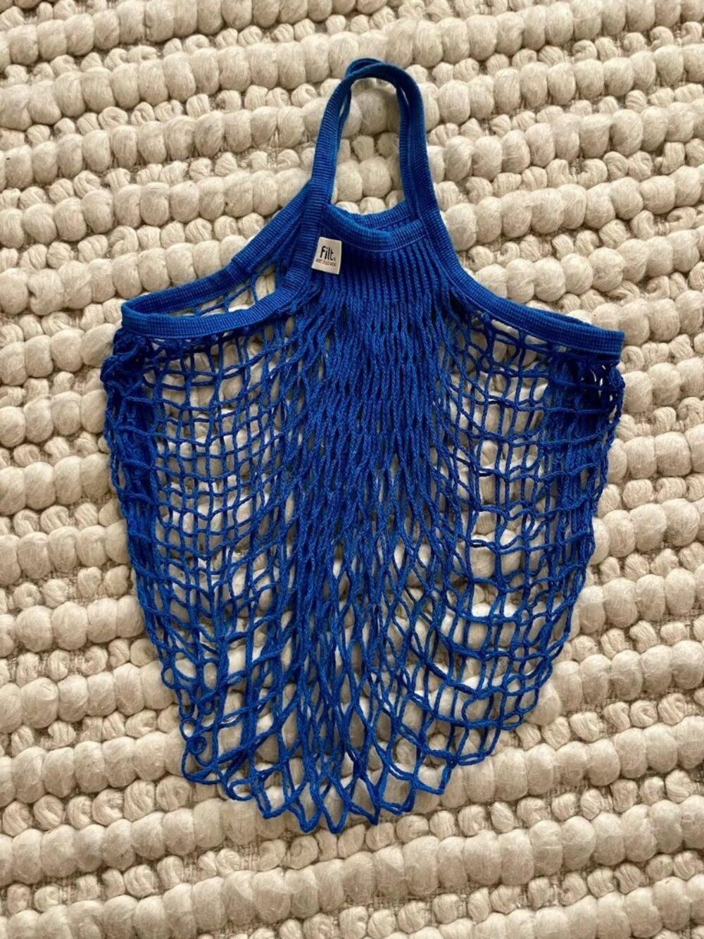 FILT Cobalt Blue Cotton Netted Net Market Bag French